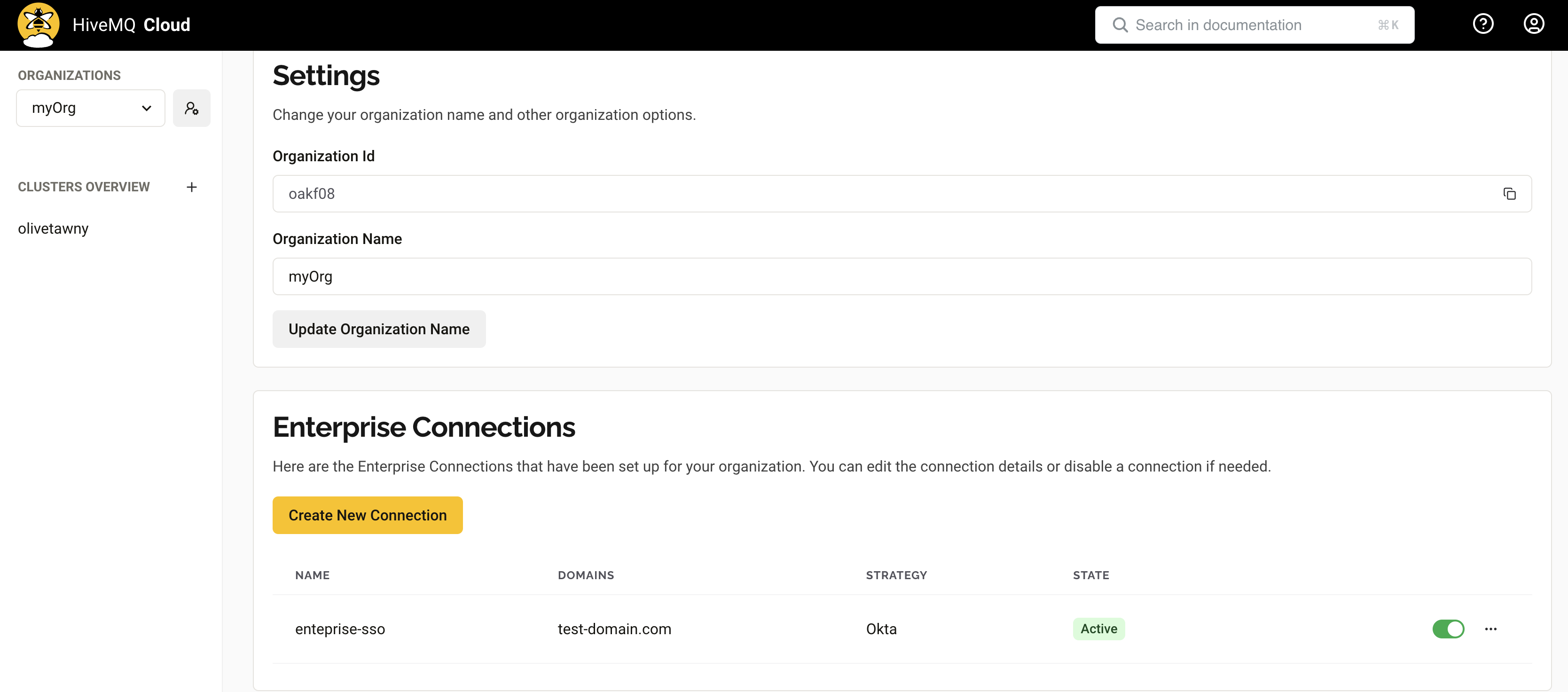 HiveMQ Cloud Enterprise - Active SSO Configuration