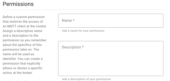 Access Management - Custom Permission Name and Description