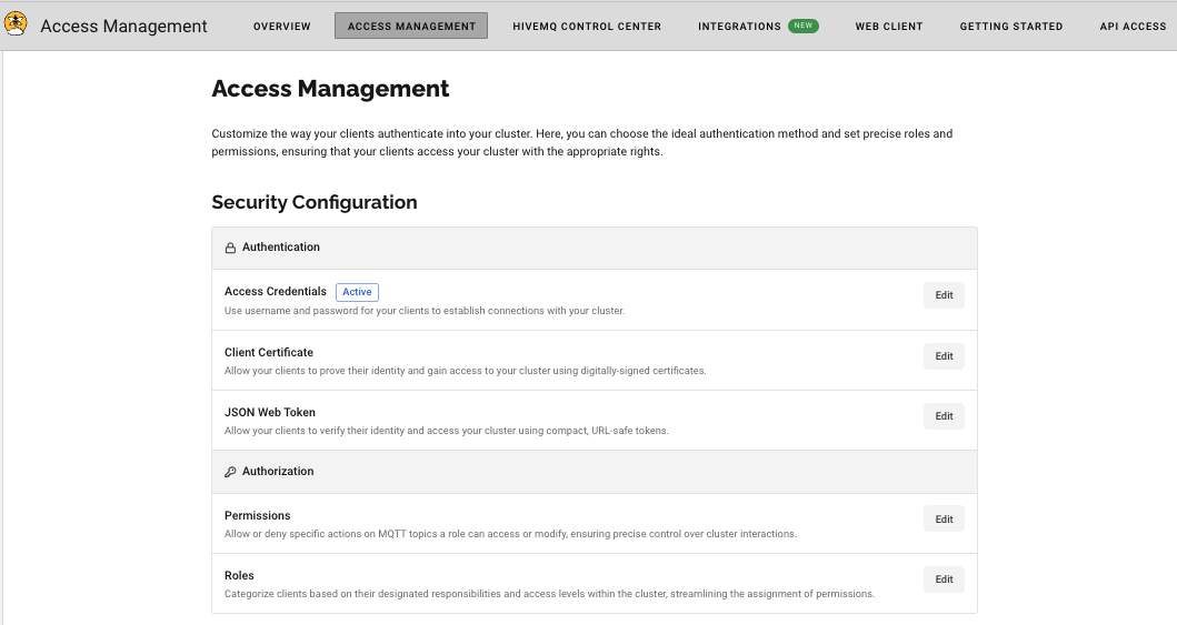 Access Management Overview- Starter Plan