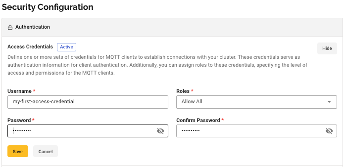 Access Credential - Starter