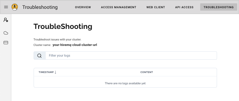 HiveMQ Cloud Troubleshooting Logs