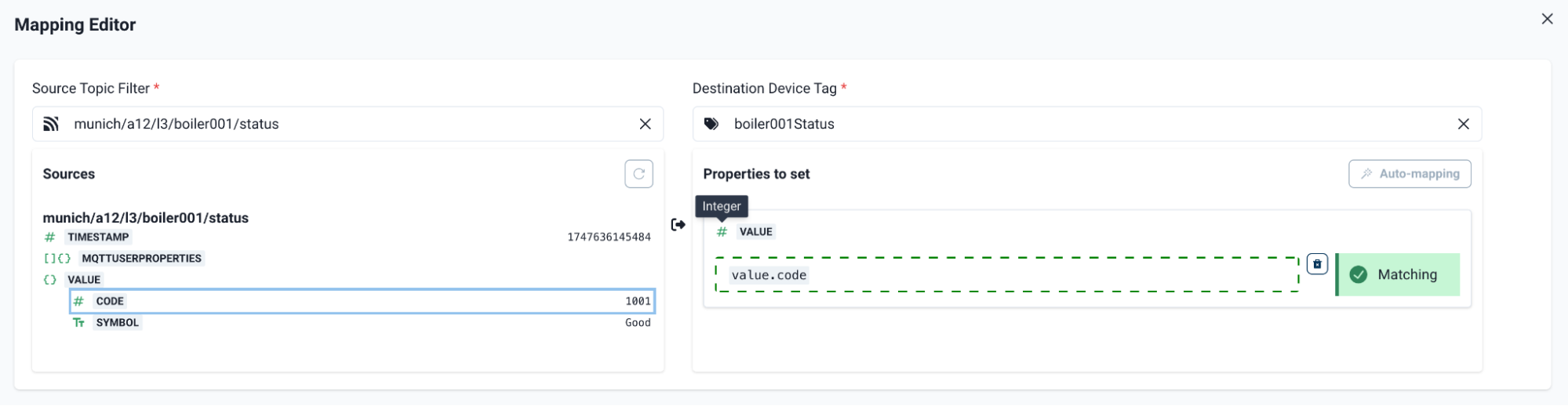 Southbound Selection