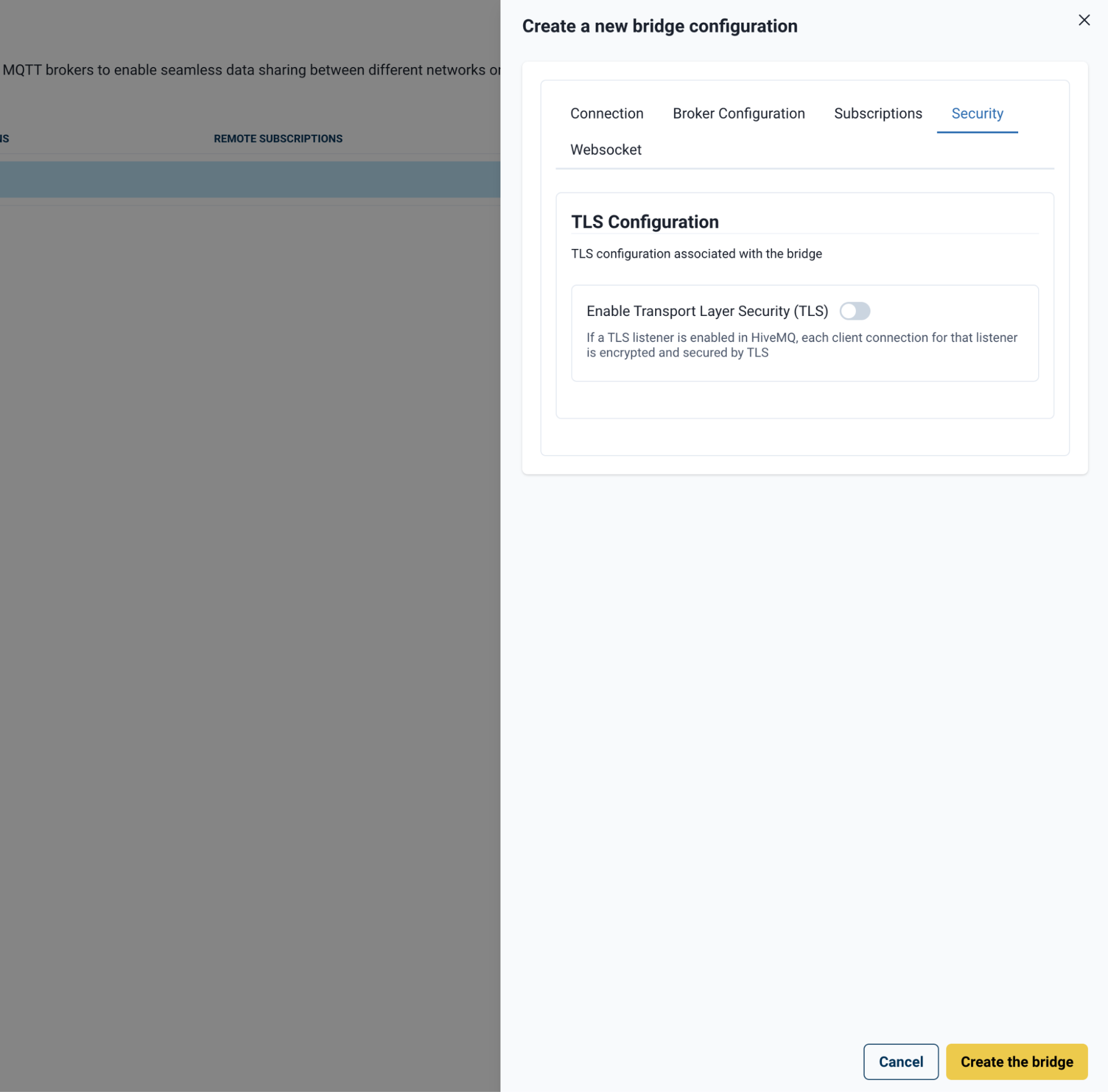 Bridge Security Configuration