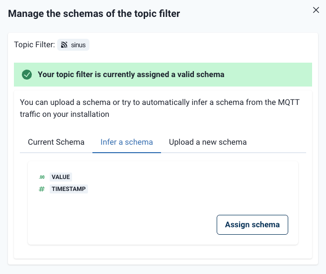 Infer a schema from existing traffic