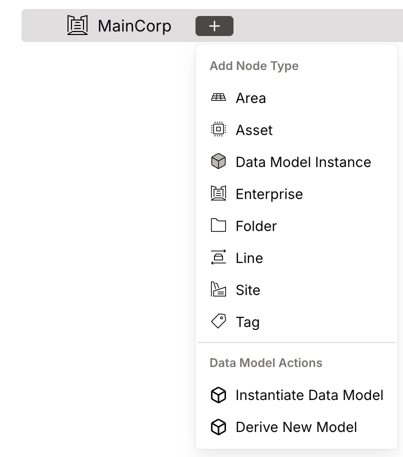 Add a node type under a parent node