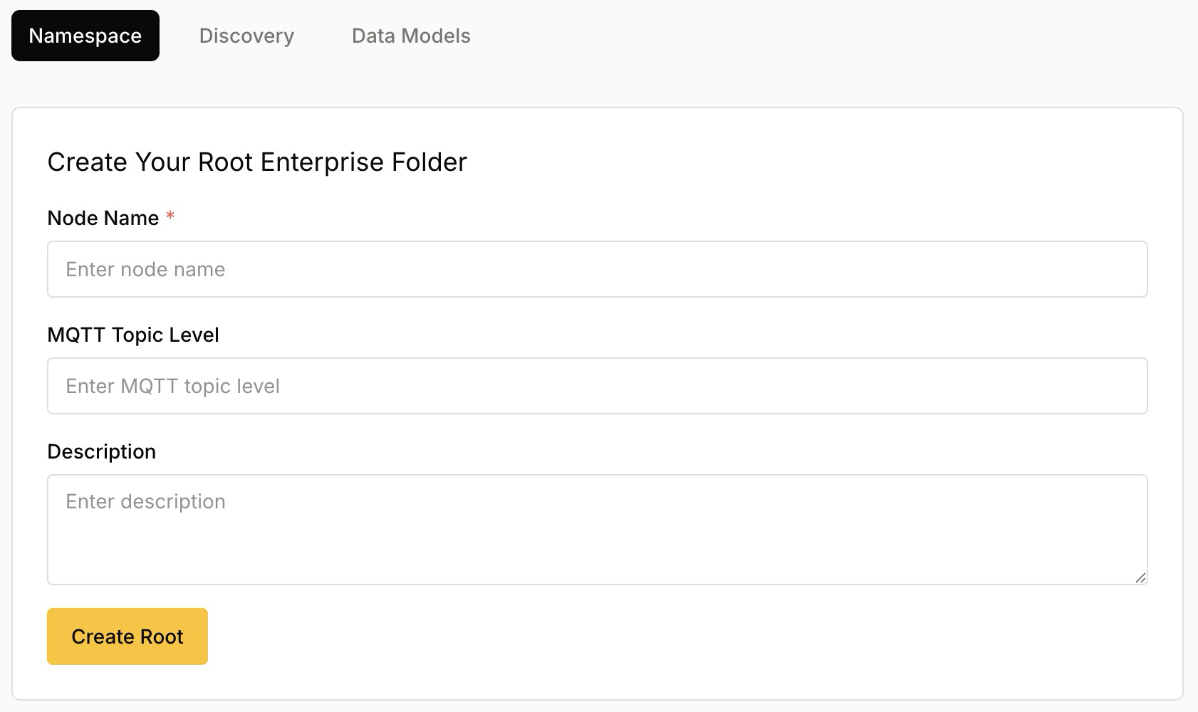 Create your root Enterprise folder