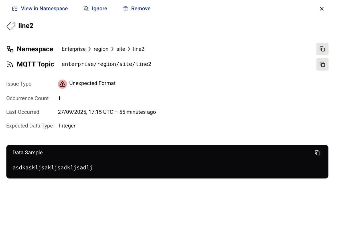 HiveMQ Pulse Governance deviation details
