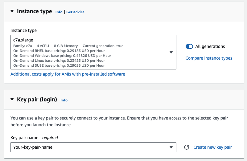 Select Instance Type