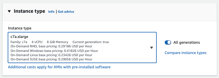 Select Instance Type