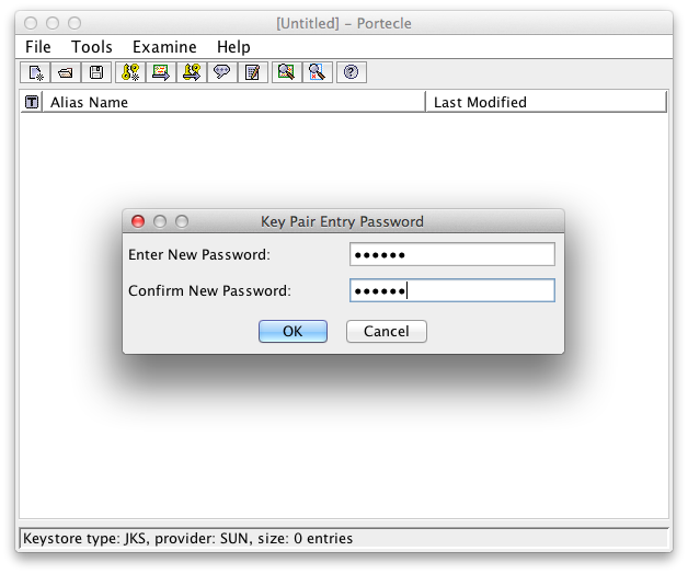 A password to protect the private key