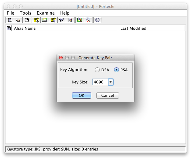 Common Key Algorithm and Size