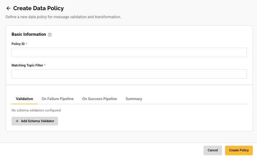 Data Policy Detail
