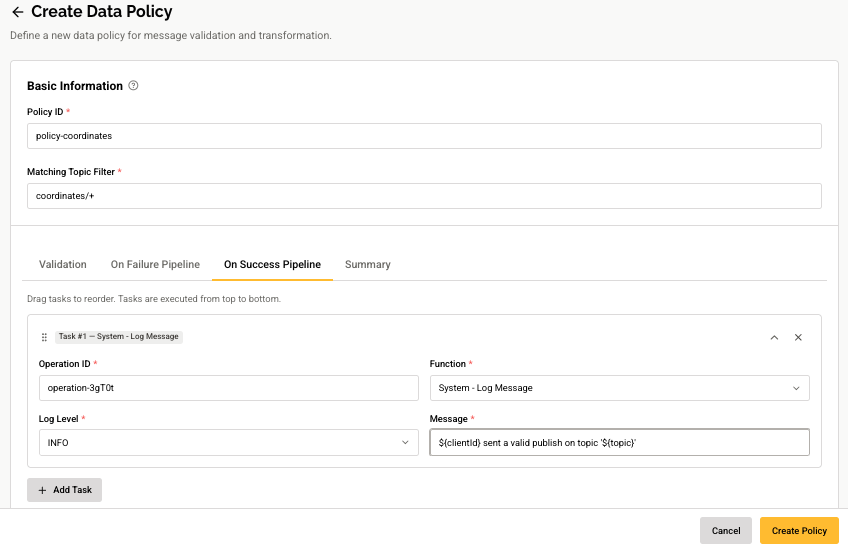 Data Policy Action On Succes