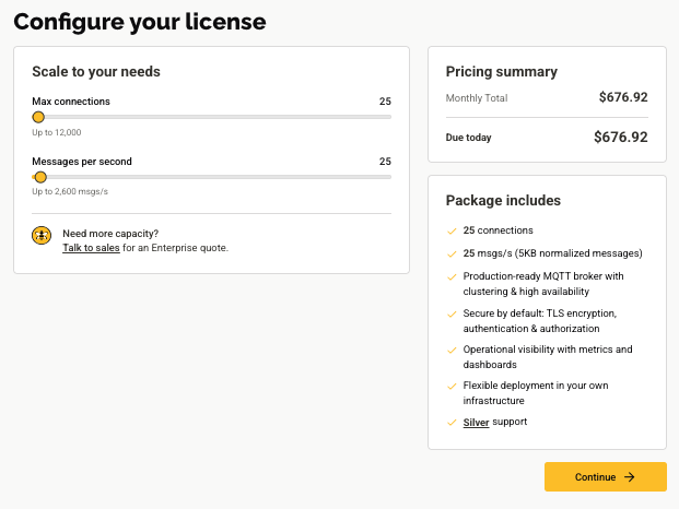 HiveMQ Software Custom License Configuration