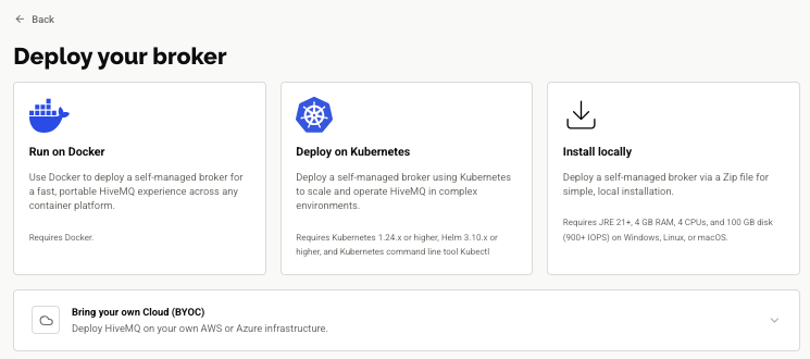 HiveMQ Broker Deployment Options