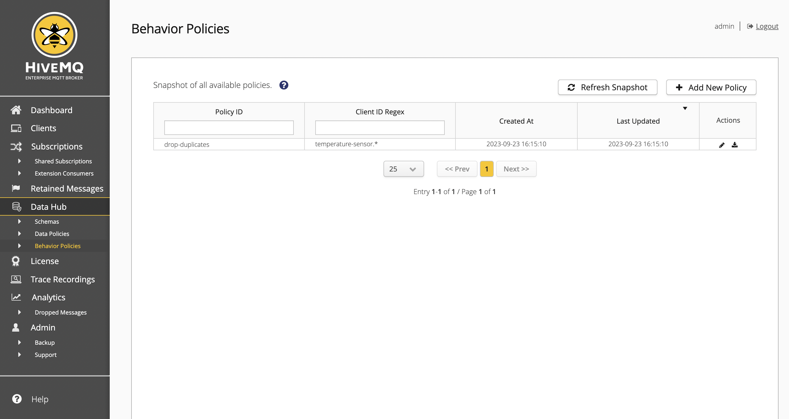 Behavior Policies Overview