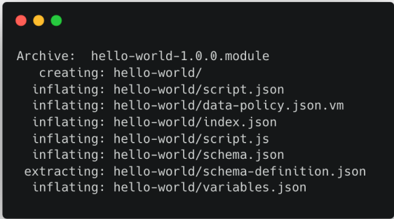 File Structure Hello World Module