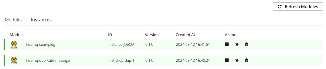 List of Module instances