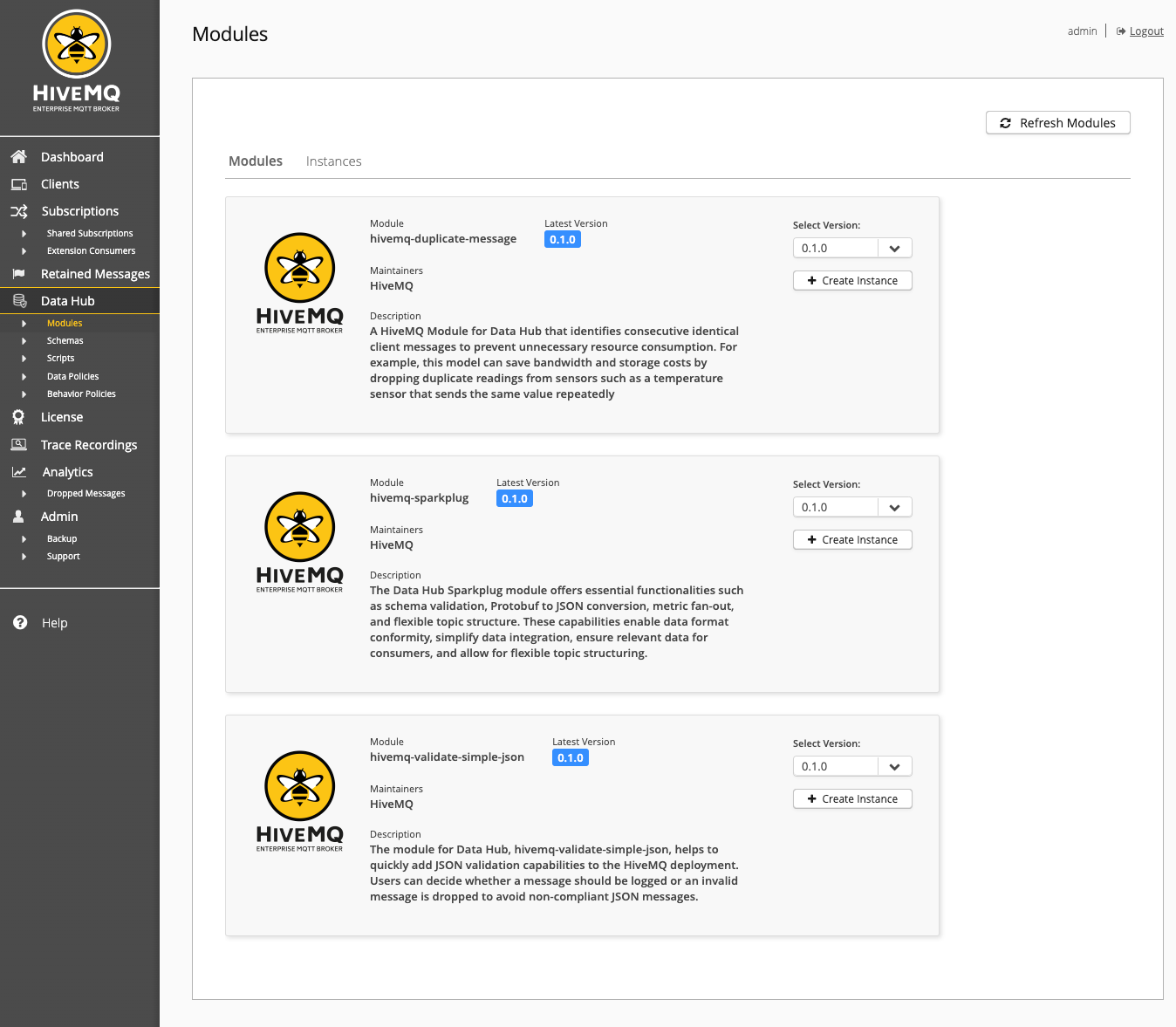 Data Hub Modules