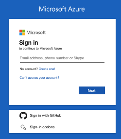 Microsoft Azure Sign In