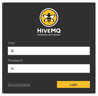 HiveMQ Control Center Login